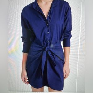 Xirena Arly royal blue tie front dress